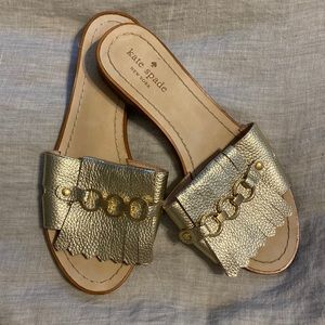 Kate Spade Brie leather fringe sandals